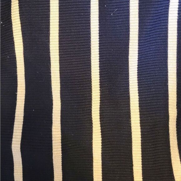Carmen Marc Valvo Women's Navy Blue And Cream Striped Cardigan Size S - Picture 5 of 5